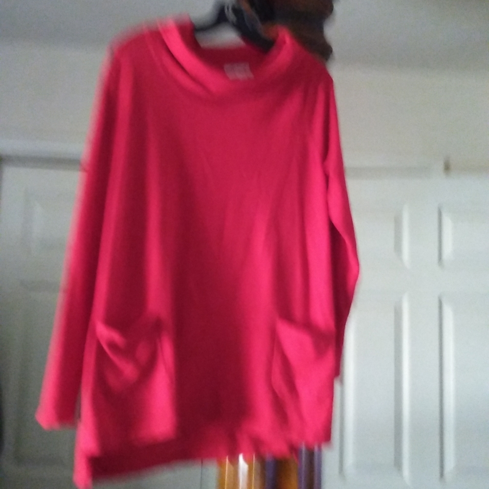 Red turtle neck